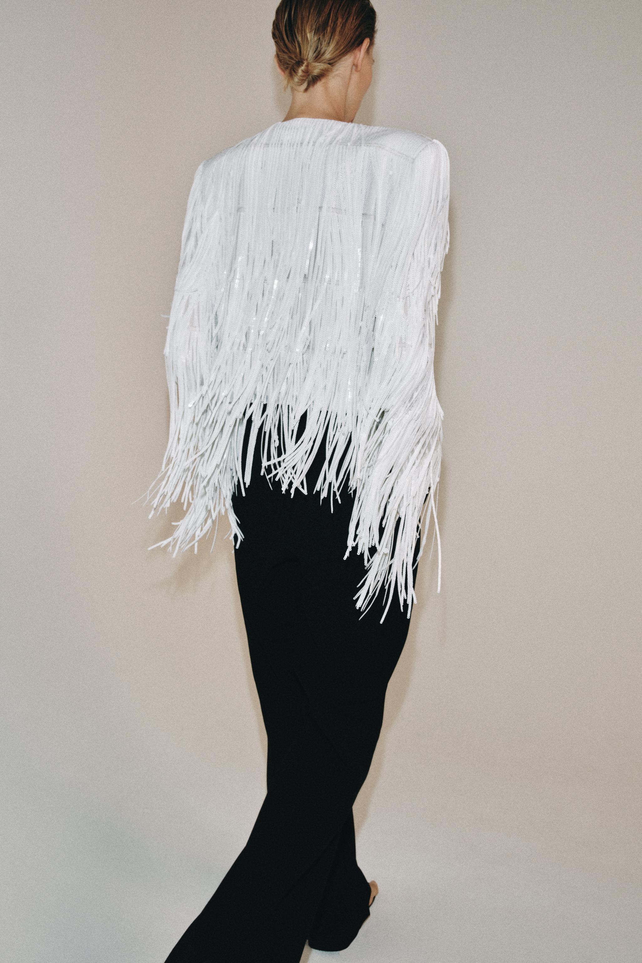 VESTE FRANGES PAILLETTES ZW COLLECTION